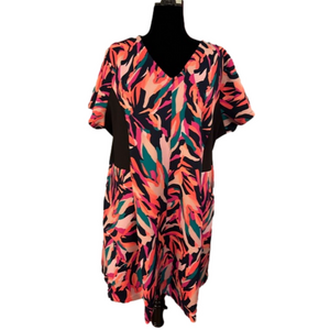 NWT Metaphor Multi Color Stretch Scuba Dress 3X Plus